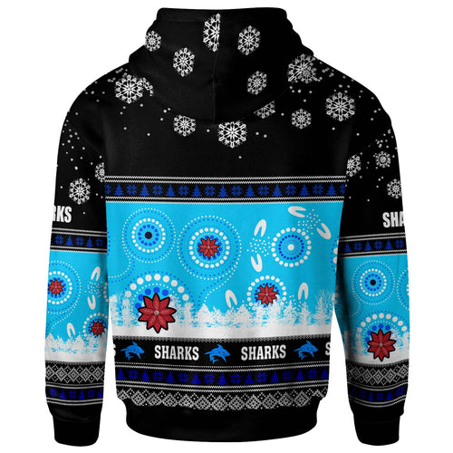 sharks-rugby-christmas-hoodie-custom-sharks-ugly-christmas-and-aboriginal-patterns-hoodie
