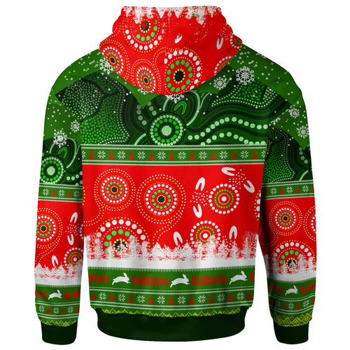 rabbitohs-rugby-christmas-hoodie-custom-rabbitohs-ugly-christmas-and-aboriginal-patterns-hoodie