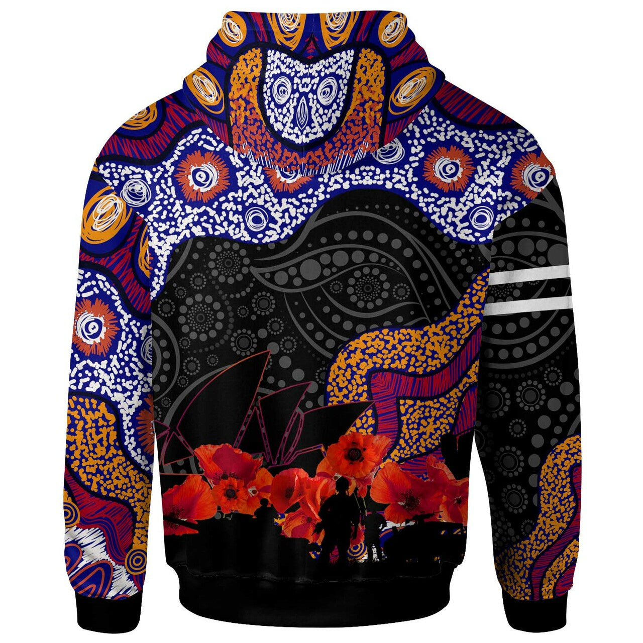 sea-eagles-rugby-hoodie-anzac-day-sea-eagles-lest-we-forget-aboriginal-patterns-hoodie