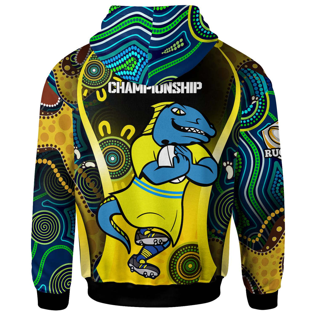nrlw-eels-rugby-hoodie-custom-eels-womens-rugby-league-with-aboriginal-dot-painting-player-and-number-hoodie