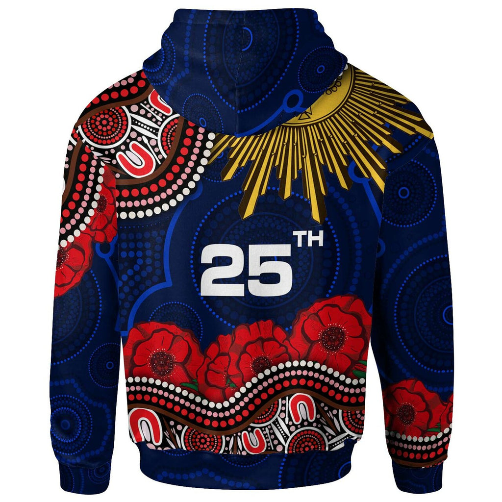 roosters-rugby-hoodie-custom-anzac-day-sydney-roosters-aboriginal-culture-hoodie