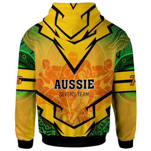 australia-national-rugby-sevens-team-hoodie-custom-aussie-7s-team-coat-of-arms-rugby-championship-aboriginal-player-and-number-hoodie