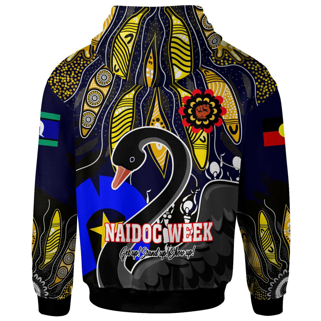 force-rugby-hoodie-celebrate-naidoc-week-get-up-stand-up-show-up-black-swan-with-aboriginal-patterns-hoodie