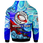 nrlw-knights-rugby-hoodie-custom-woman-knights-with-aboriginal-dot-painting-style-player-and-number-woman-hoodie