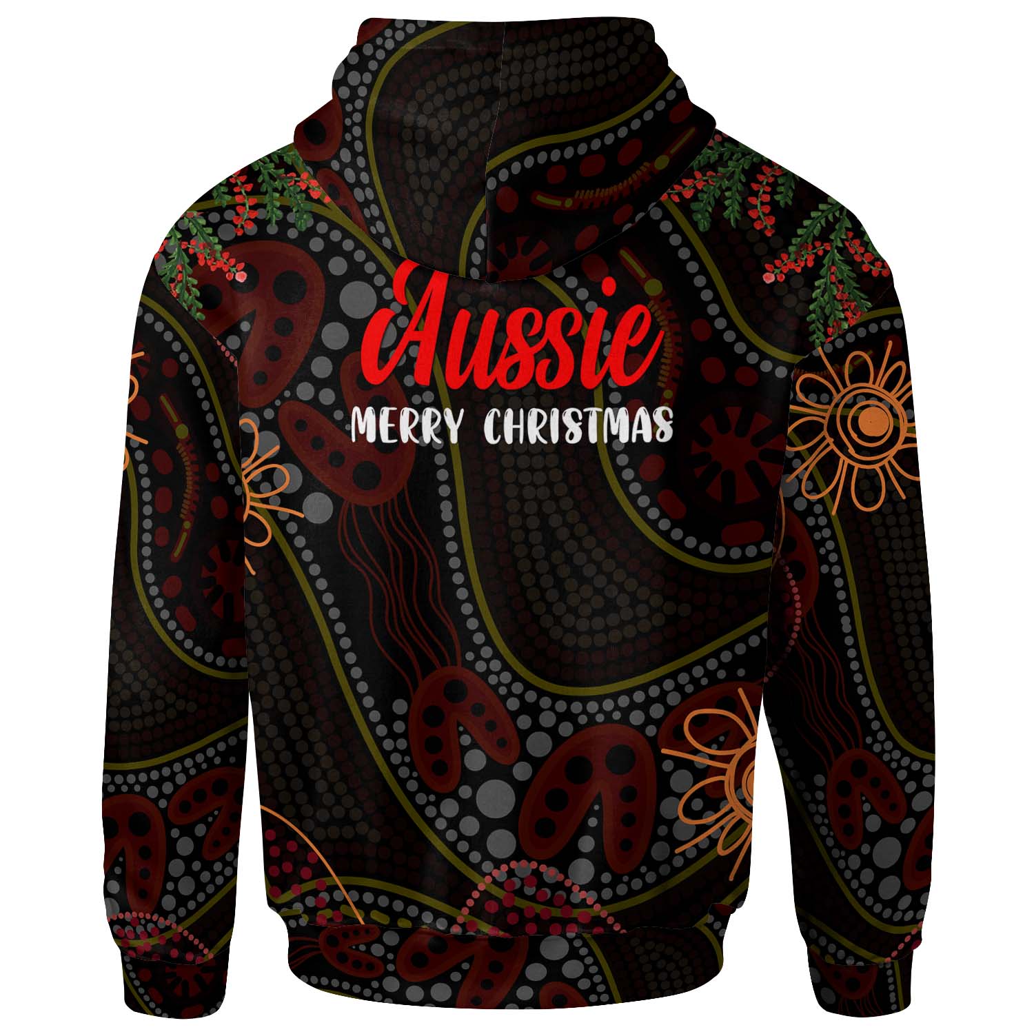 aboriginal-christmas-hoodie-custom-aussie-koala-christmas-tree-with-aboriginal-inspired-hoodie