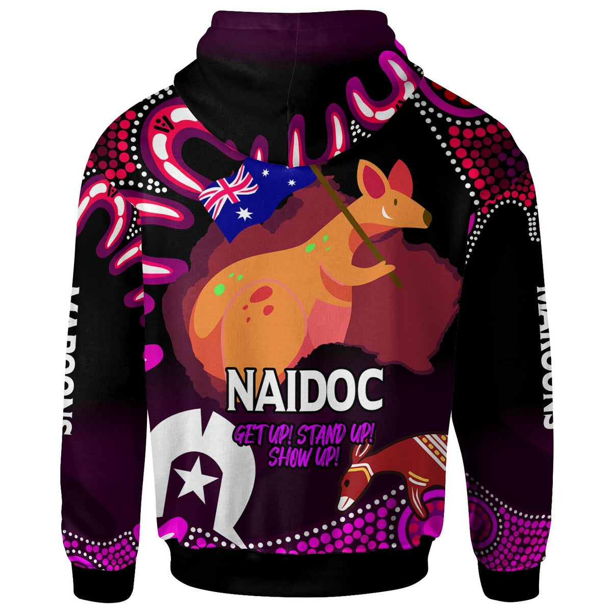 maroons-rugby-hoodie-custom-naidoc-week-get-up-stand-up-show-up-maroons-kangaroo-with-aboriginal-patterns-hoodie