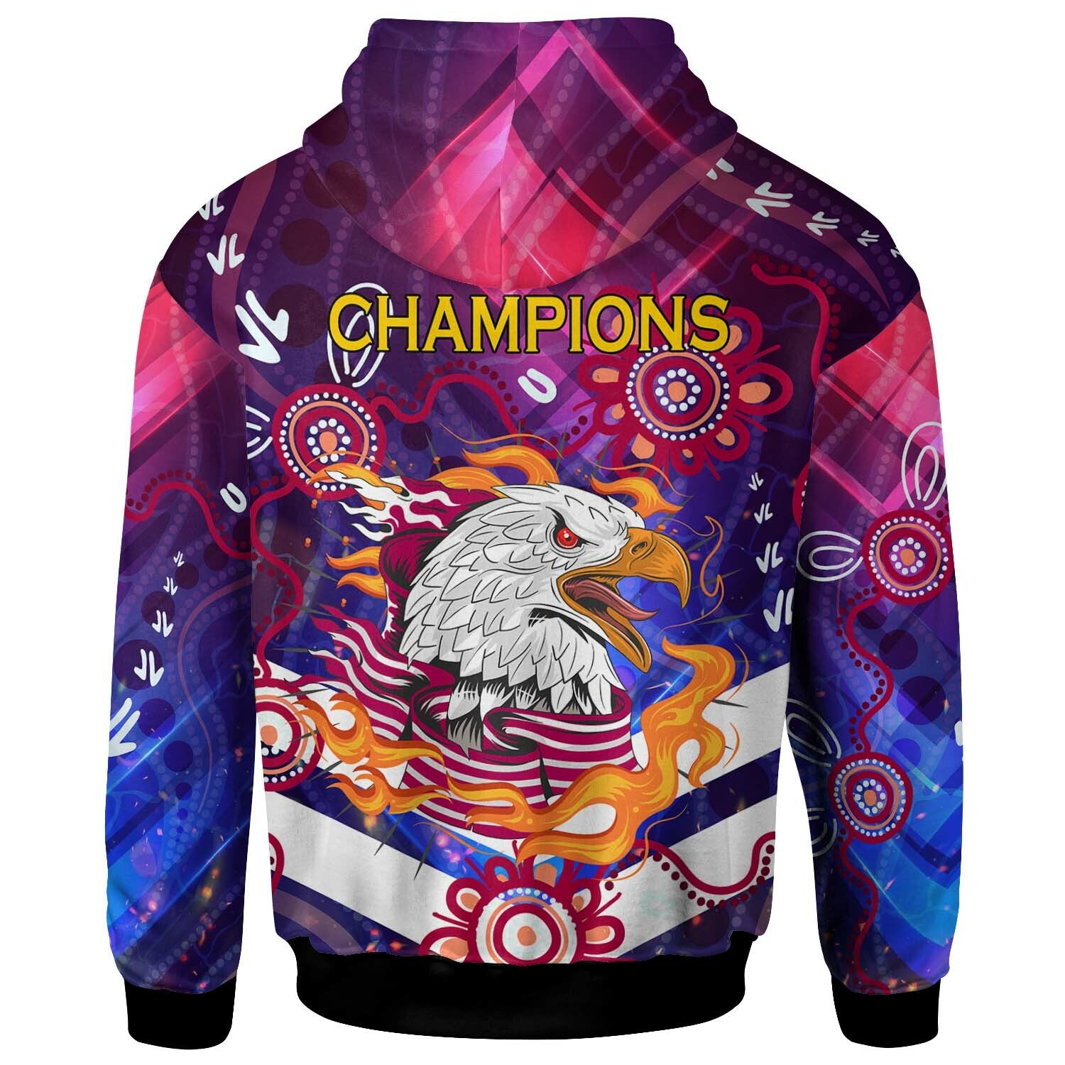 sea-eagles-rugby-hoodie-custom-sea-eagles-champions-with-aboriginal-abstract-dot-painting-player-and-number-hoodie