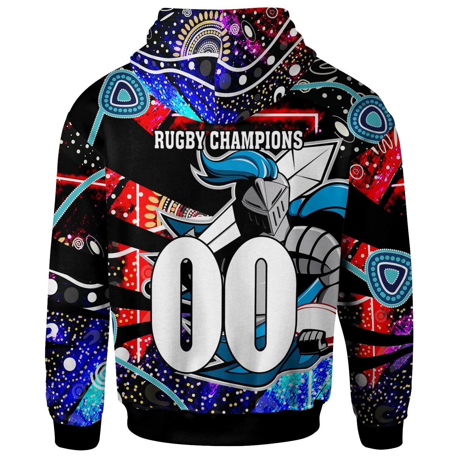 knights-rugby-hoodie-custom-knights-rugby-league-team-with-aboriginal-culture-player-and-number-hoodie