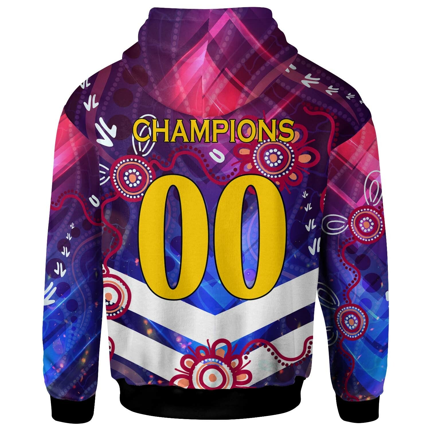 sea-eagles-rugby-hoodie-custom-sea-eagles-champions-with-aboriginal-abstract-dot-painting-player-and-number-hoodie
