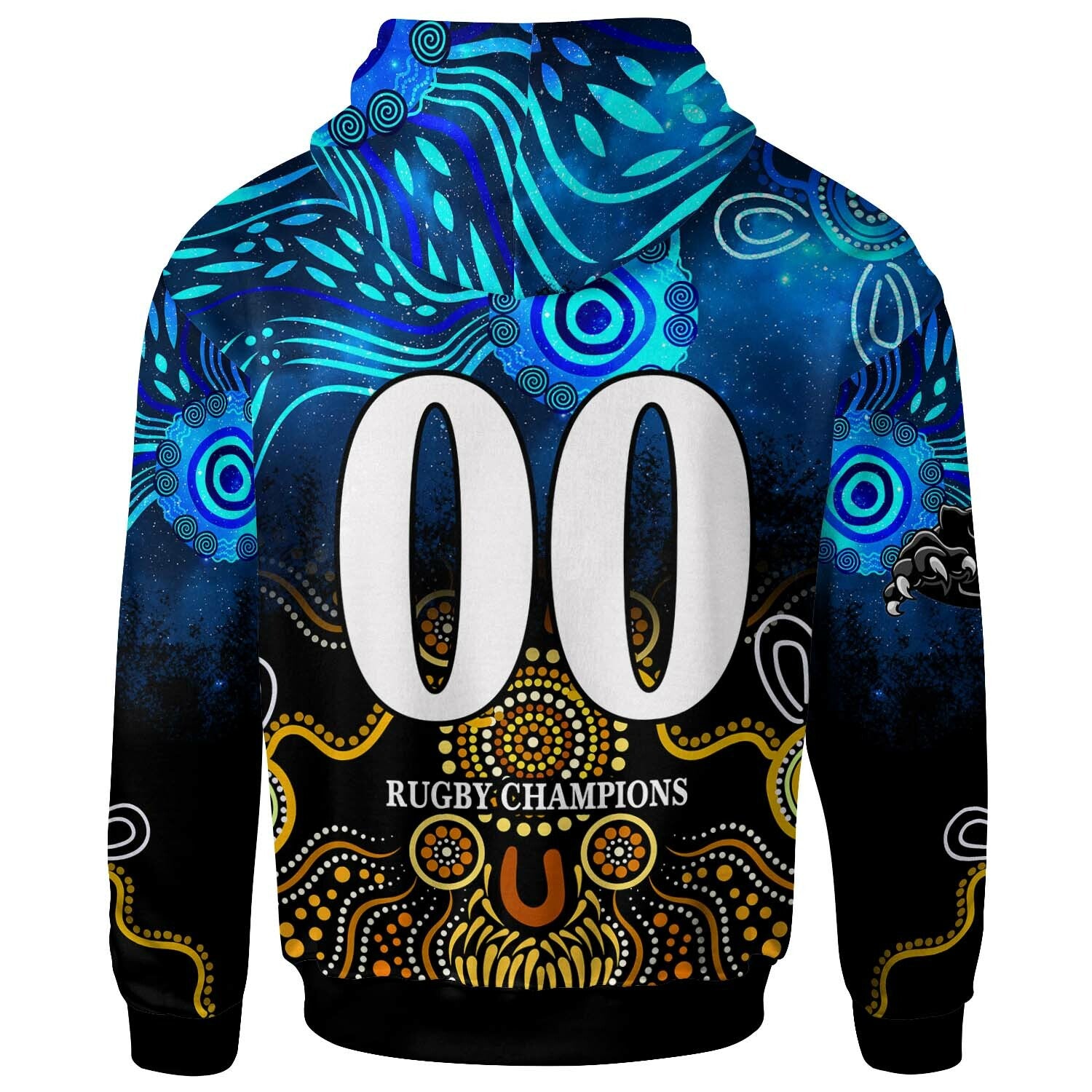 panthers-rugby-hoodie-custom-panthers-rugby-champions-with-aboriginal-dot-painting-art-player-and-number-hoodie