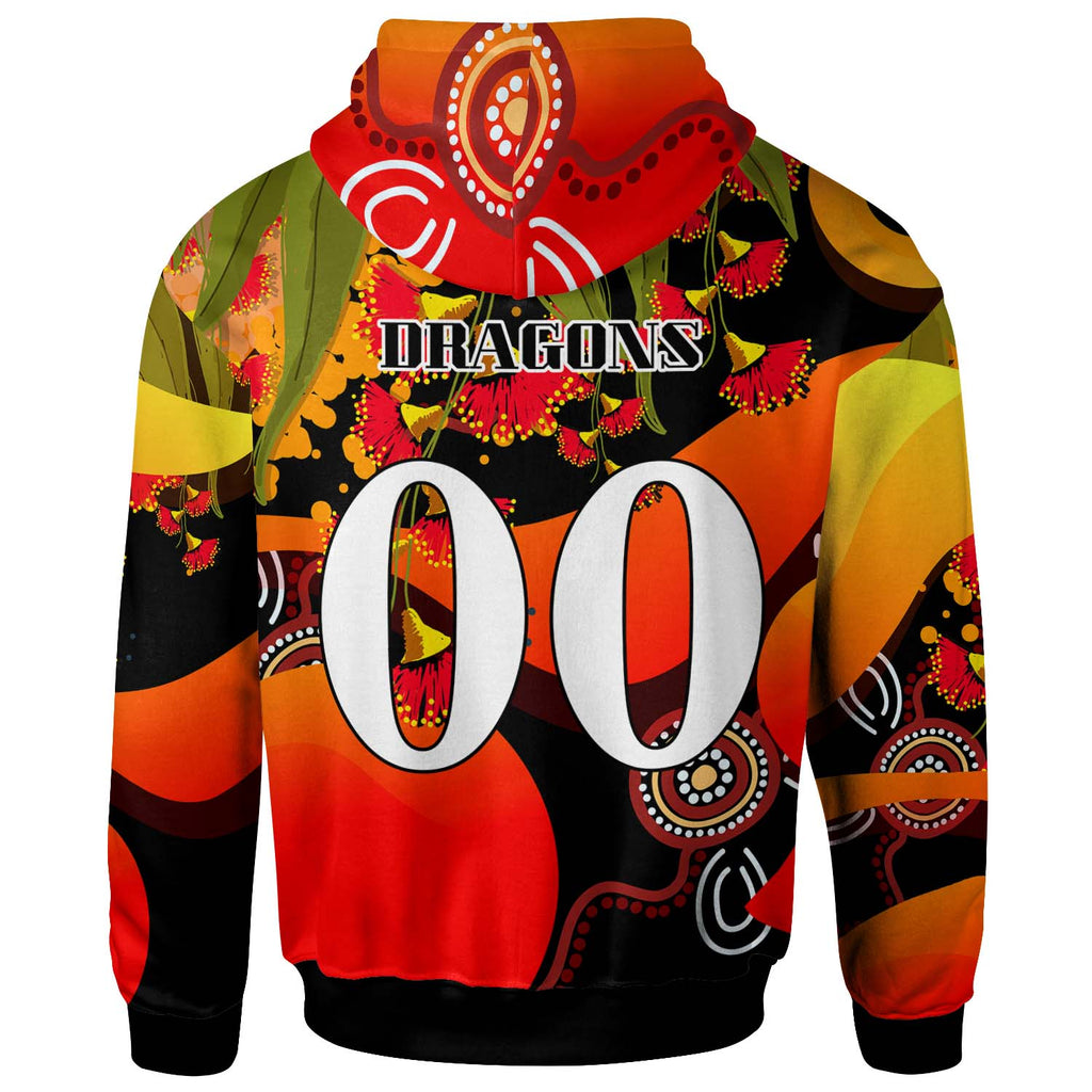 nrlw-stgeorge-rugby-hoodie-custom-cute-dragons-with-aboriginal-dot-painting-style-player-and-number-woman-hoodie