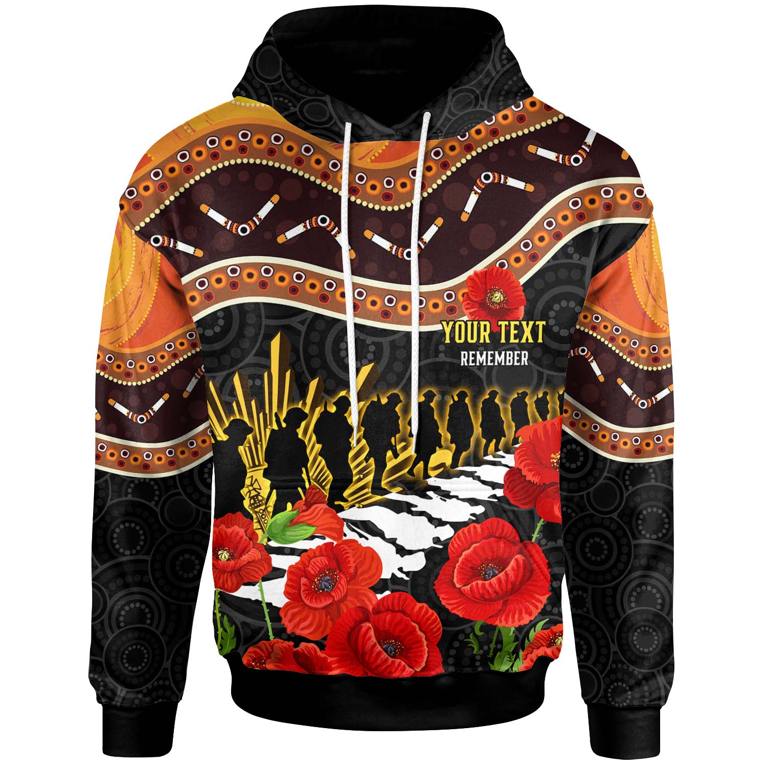 new-zealand-anzac-day-hoodie-custom-personalised-remembrance-with-poppy-flower-anzac