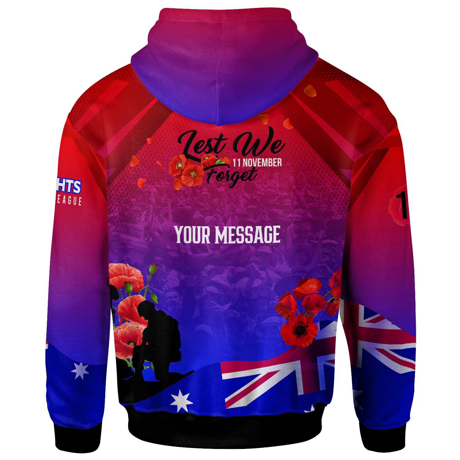 knights-rugby-hoodie-custom-knights-remembrance-day-lest-we-forget-poppies-hoodie