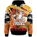 tigers-rugby-hoodie-custom-anzac-wests-tigers-aboriginal-with-poppy-flower-hoodie