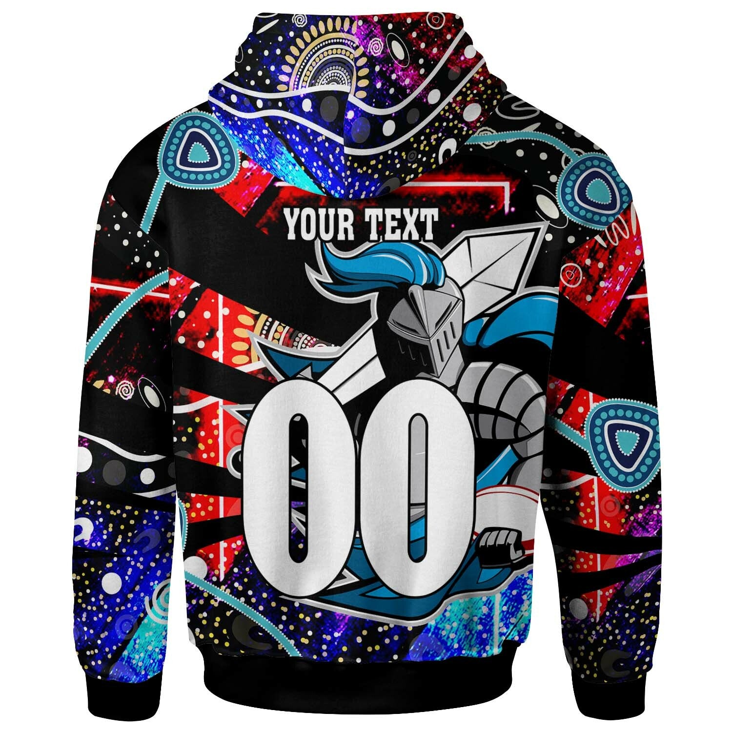 knights-rugby-hoodie-custom-knights-rugby-league-team-with-aboriginal-culture-player-and-number-hoodie
