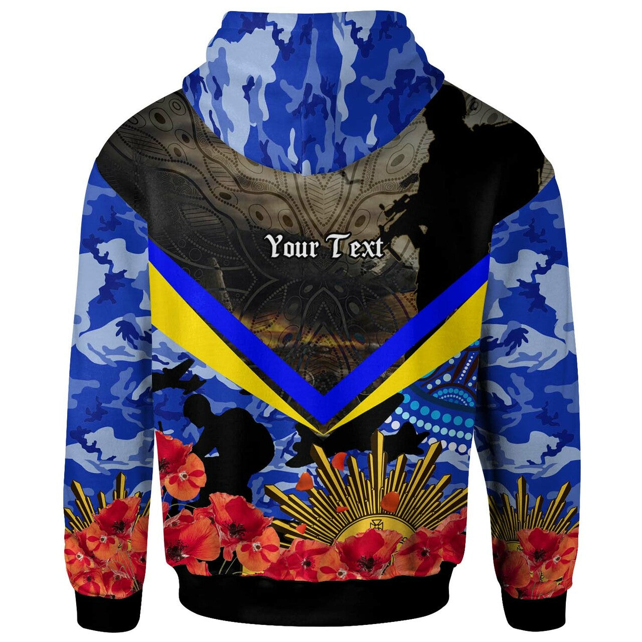 cowboys-rugby-hoodie-aboriginal-anzac-day-cowboys-with-poppy-flower-indigenous-hoodie