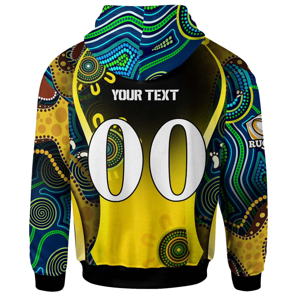 nrlw-eels-rugby-hoodie-custom-eels-womens-rugby-league-with-aboriginal-dot-painting-player-and-number-hoodie