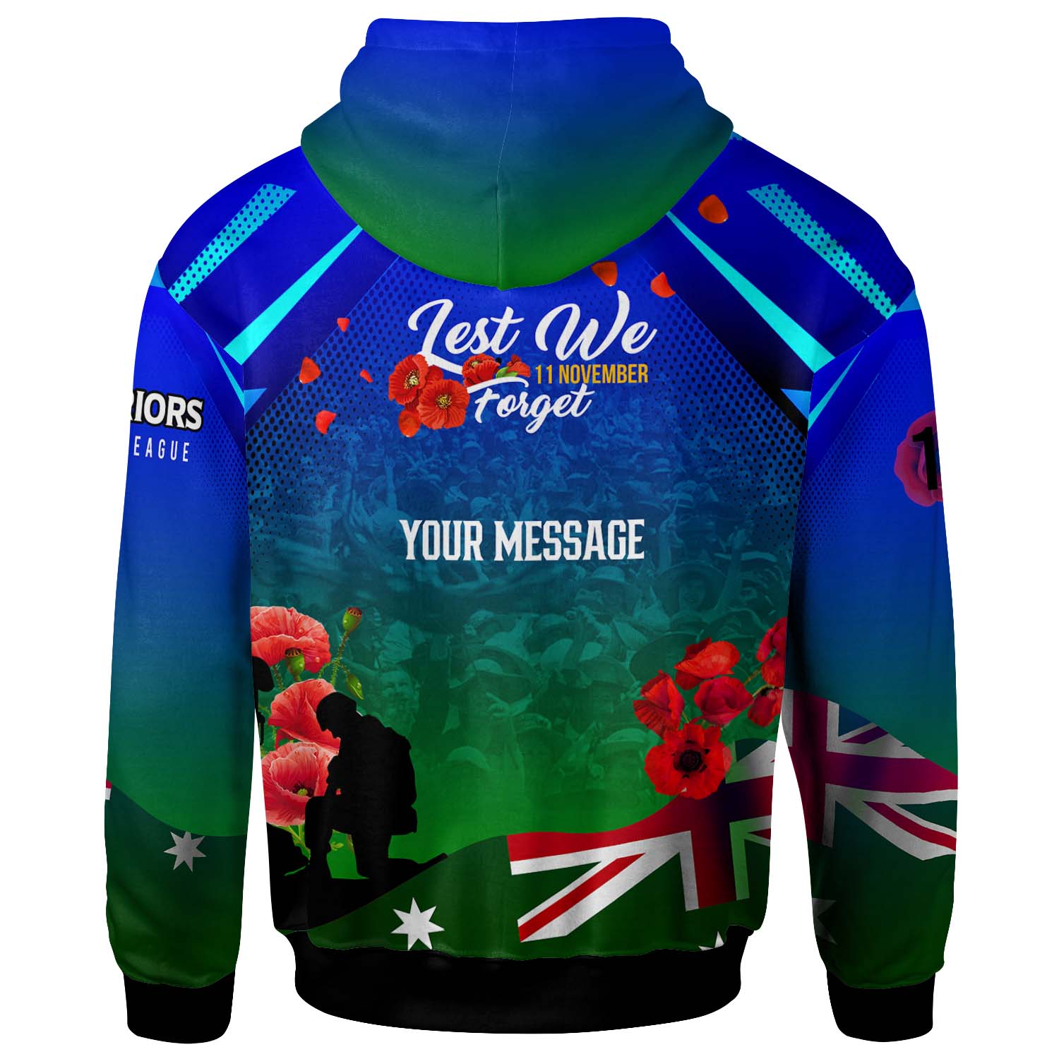 warriors-rugby-hoodie-custom-warriors-remembrance-day-lest-we-forget-poppies-hoodie