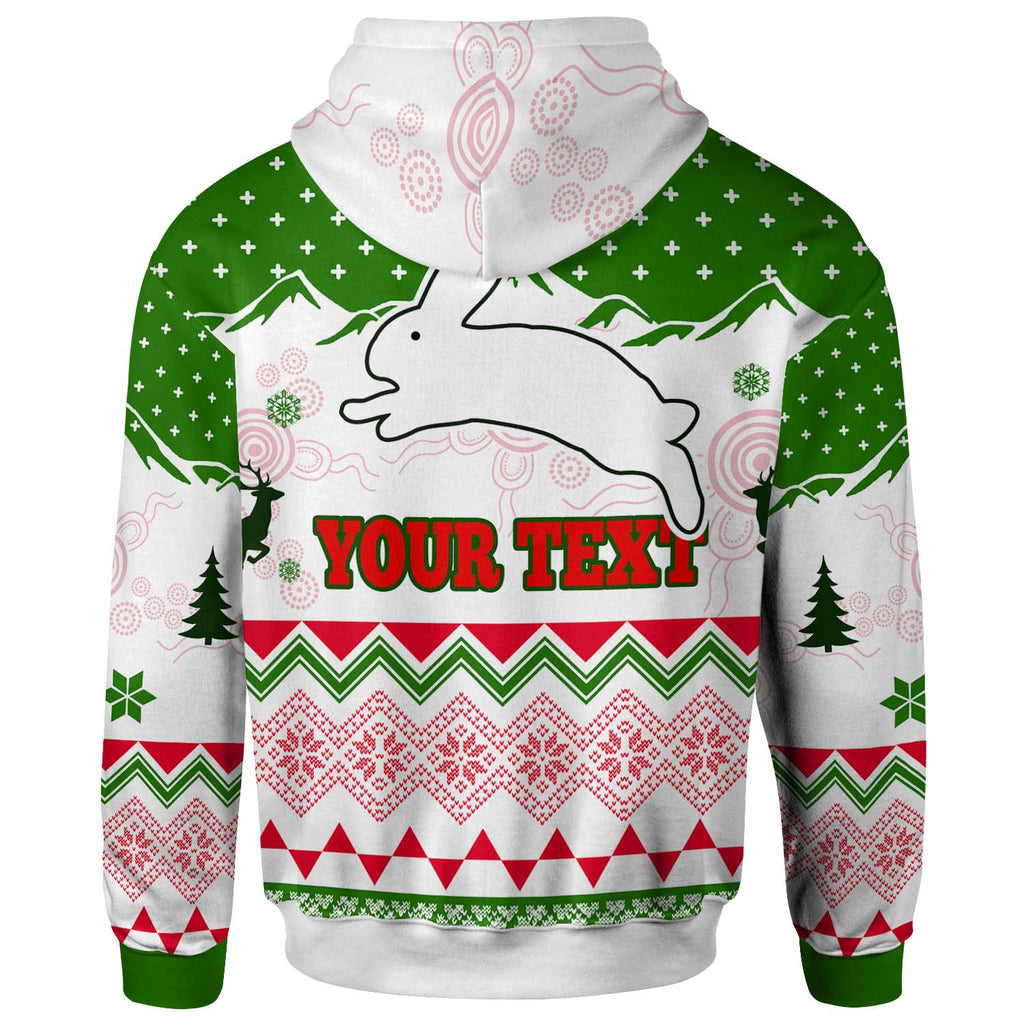 rabbitohs-rugby-christmas-hoodie-custom-merry-christmas-rabbitohs-aboriginal-culture-hoodie