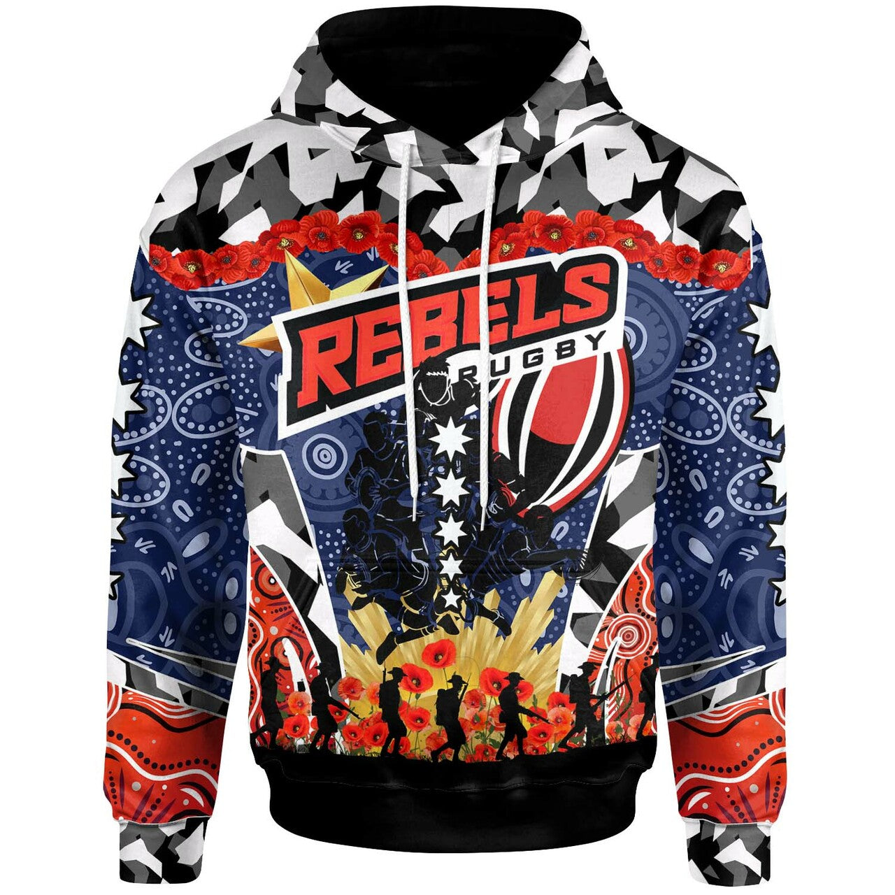 rebels-rugby-hoodie-anzac-day-rebels-remembrance-aboriginal-poppy-flower-hoodie-1