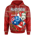 aboriginal-christmas-hoodie-custom-australia-koala-ugly-christmas-with-aboriginal-inspired-red-hoodie