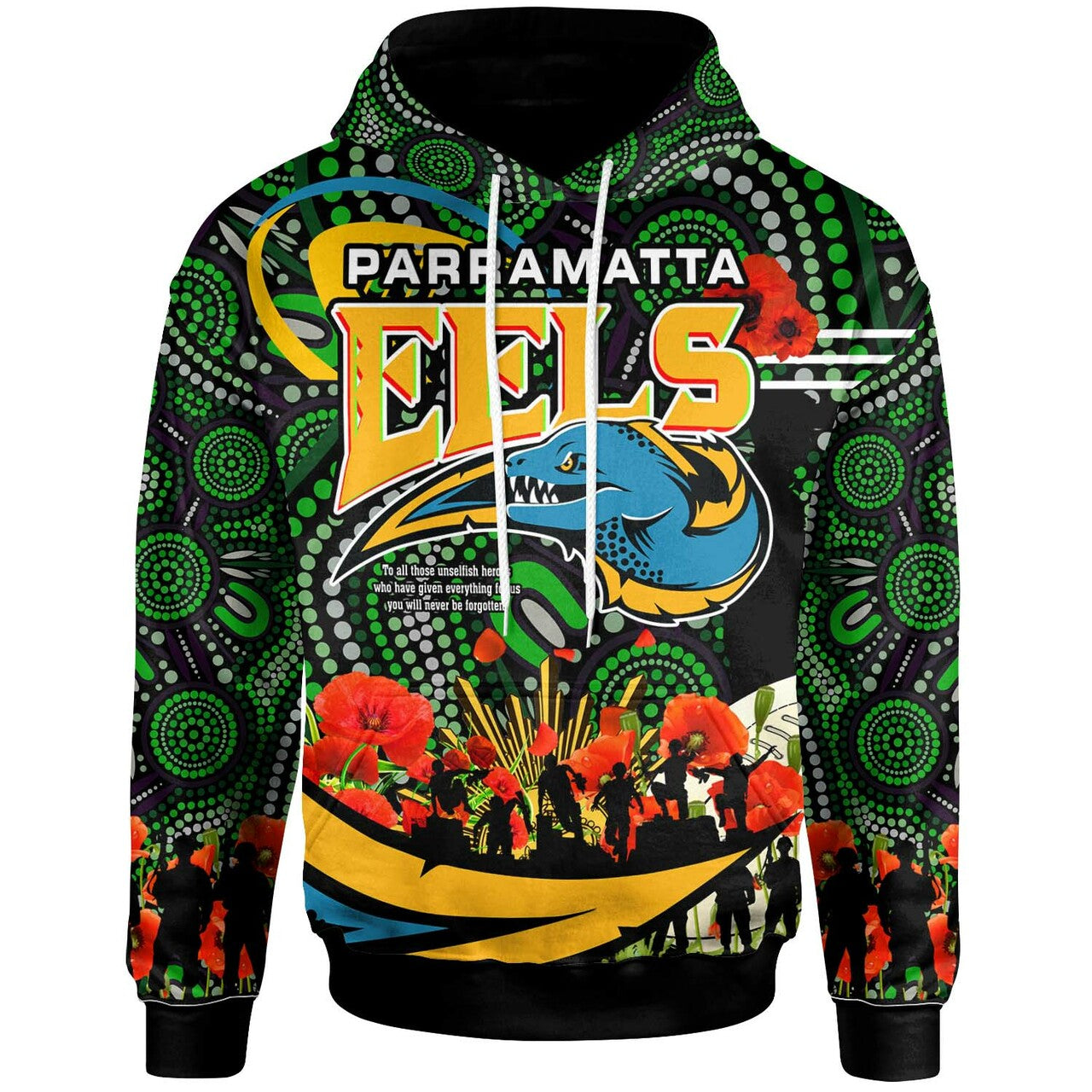 eels-rugby-hoodie-custom-anzac-eels-aboriginal-with-flower-hoodie