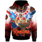 nrlw-roosters-rugby-hoodie-custom-womens-rugby-league-with-aboriginal-dot-painting-style-player-and-number-hoodie
