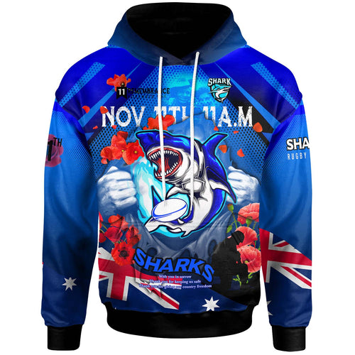 sharks-rugby-hoodie-custom-sharks-remembrance-day-lest-we-forget-poppies-hoodie