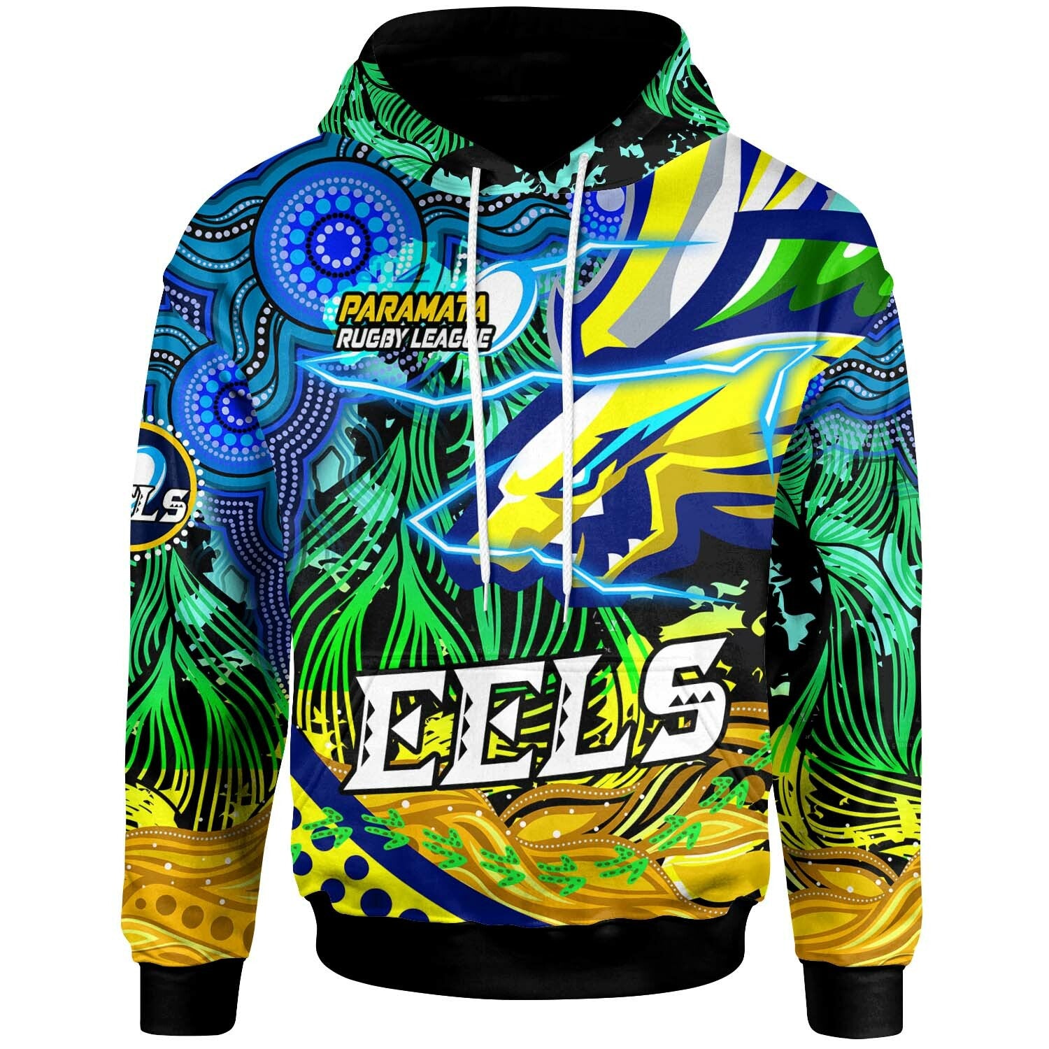 eels-rugby-hoodie-custom-paramata-electric-eels-with-aboriginal-dot-painting-player-and-number-hoodie