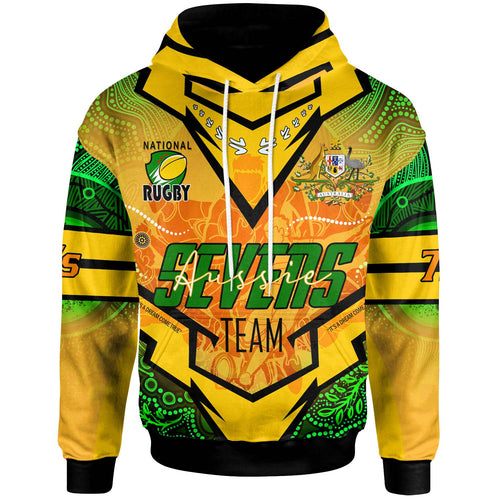 australia-national-rugby-sevens-team-hoodie-custom-aussie-7s-team-coat-of-arms-rugby-championship-aboriginal-player-and-number-hoodie