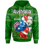 aboriginal-christmas-hoodie-custom-australia-koala-ugly-christmas-with-aboriginal-inspired-green-hoodie