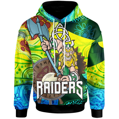 raiders-rugby-hoodie-custom-vikings-pride-with-aboriginal-dot-painting-style-player-and-number-hoodie