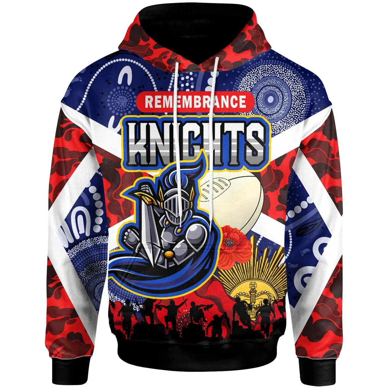 knights-rugby-hoodie-custom-anzac-day-newcastle-knights-aboriginal-patterns-hoodie-1