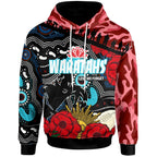 Waratahs Rugby Hoodie - Custom Anzac NSW Waratahs Aboriginal Flower Hoodie LT10