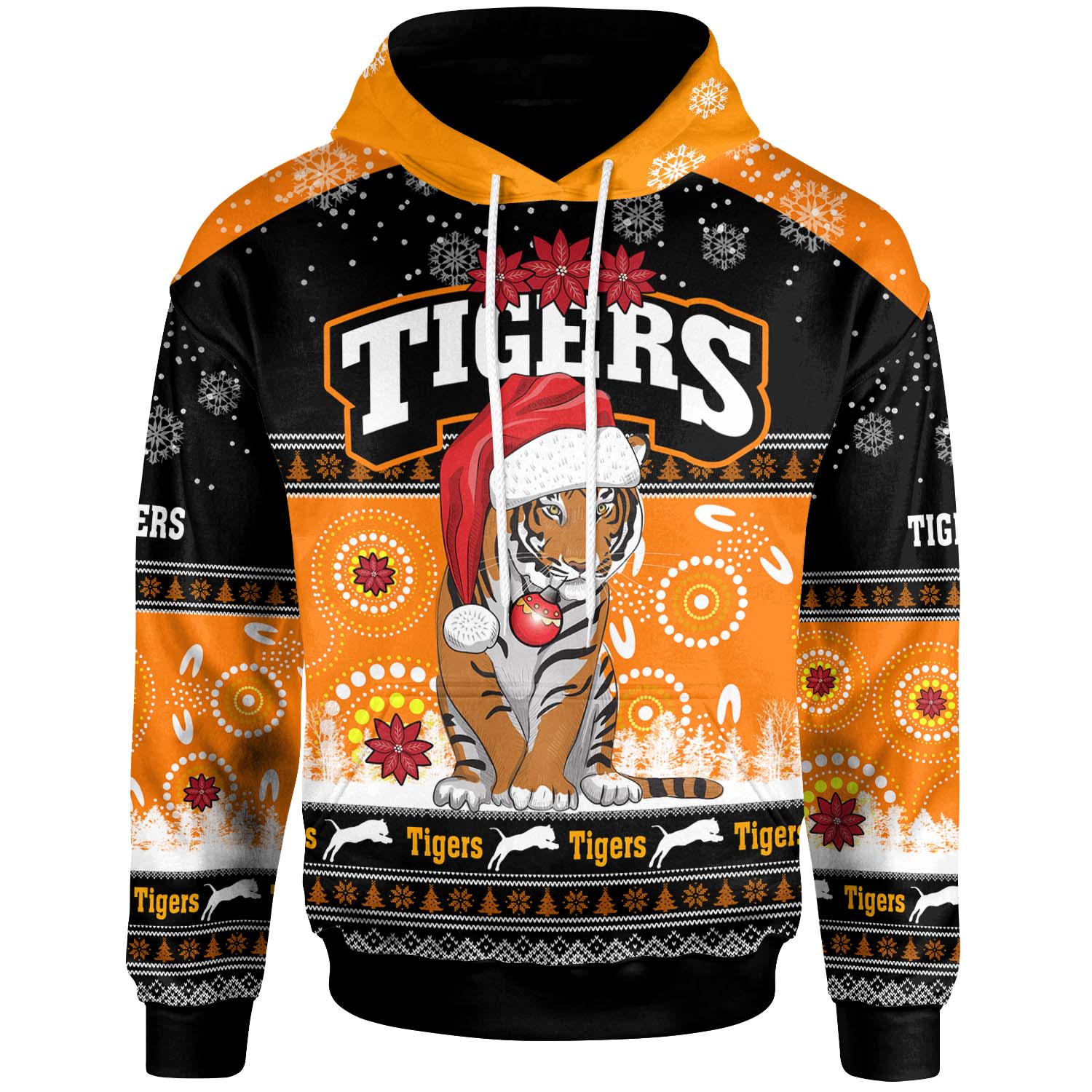 tigers-rugby-christmas-hoodie-custom-tigers-ugly-christmas-and-aboriginal-patterns-hoodie