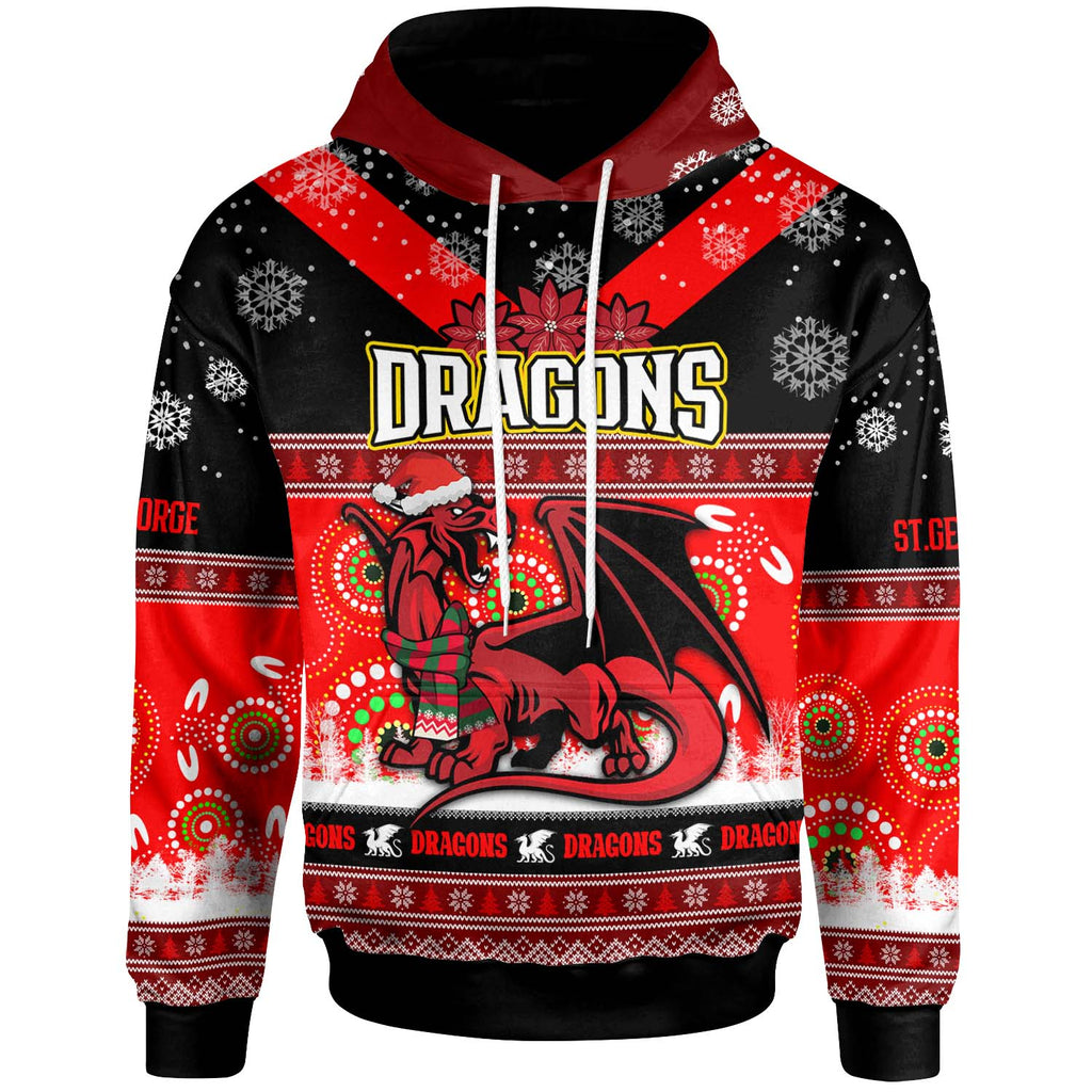 stgeorge-rugby-christmas-hoodie-custom-dragons-ugly-christmas-and-aboriginal-patterns-hoodie
