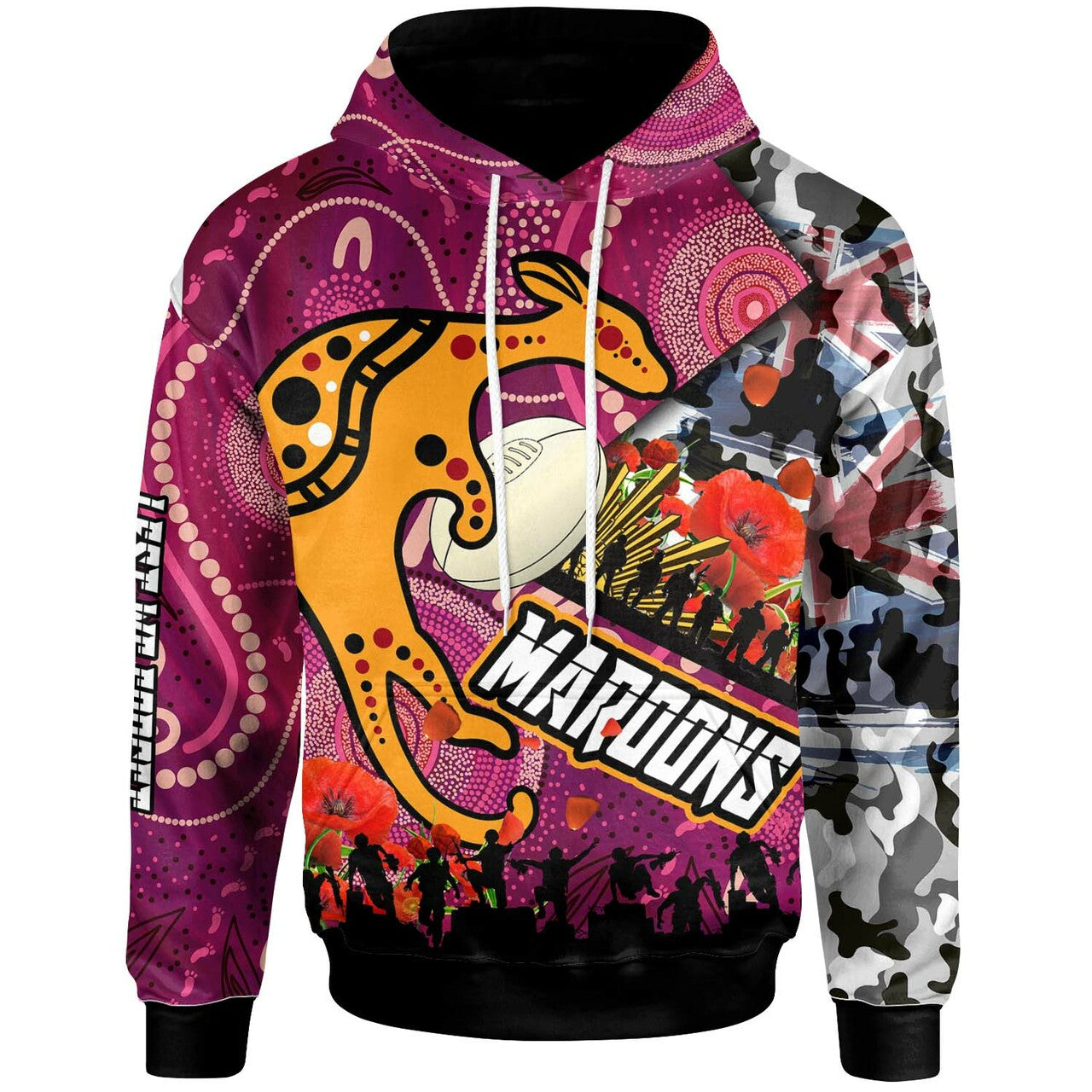 maroons-rugby-hoodie-anzac-remembrance-maroons-aboriginal-kangaroo-hoodie
