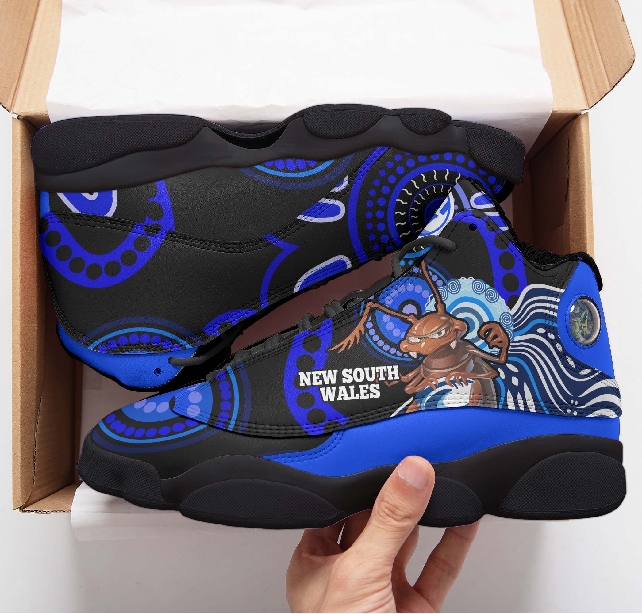 new-south-wales-rugby-high-top-basketball-shoes-j13-new-south-wales-blues-cockroaches-rugby-ball-state-of-origin