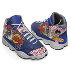 rooster-rugby-high-top-basketball-shoes-j13-angry-rooster-rugby-with-aboriginal-indigenous-dot-painting-style-sneakers