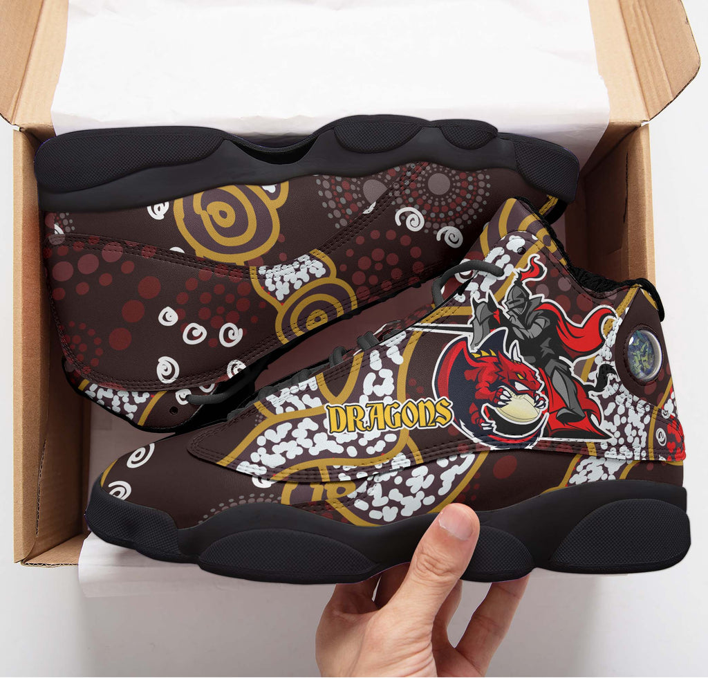 stgeorge-rugby-high-top-basketball-shoes-j13-dragons-with-rugby-ball-and-knight-contemporary-style-of-aboriginal-sneakers