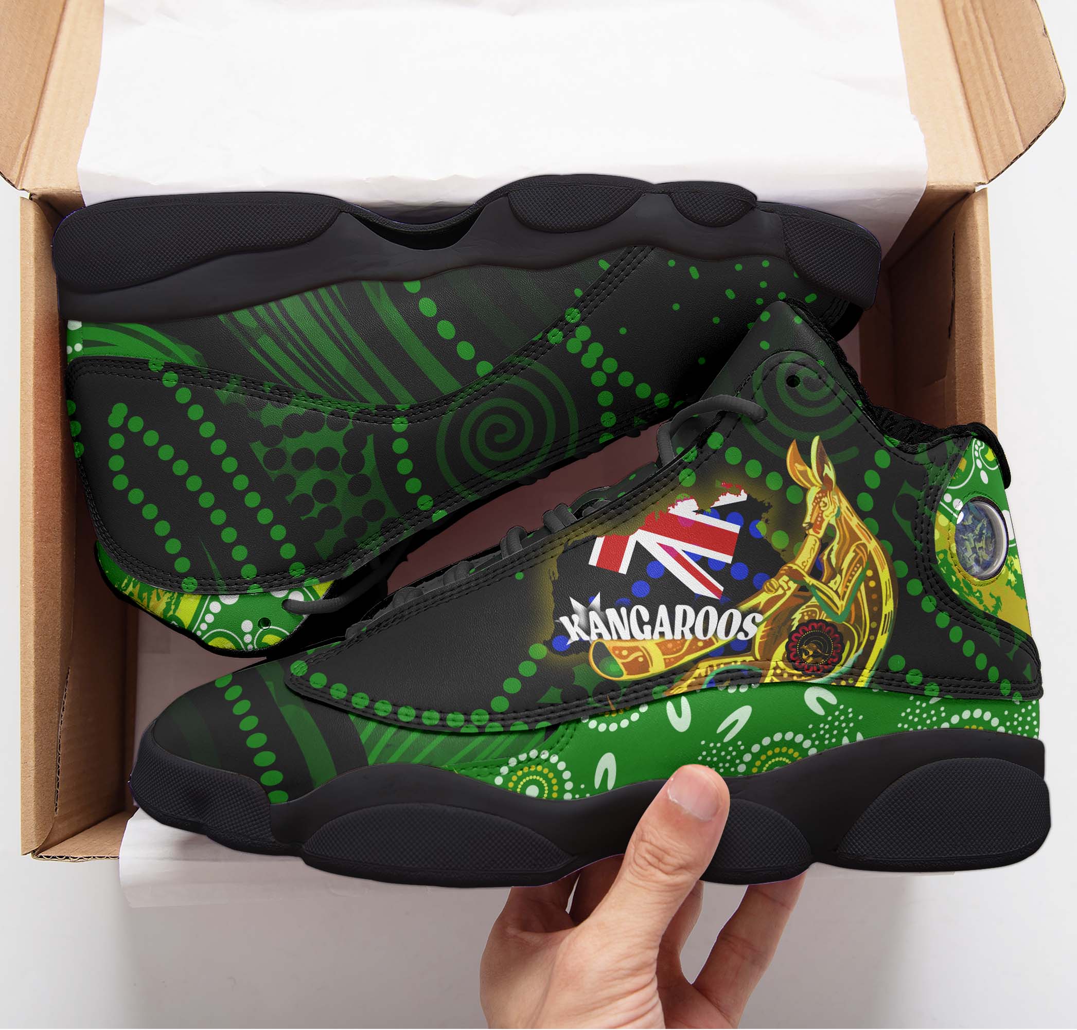 kangaroos-rugby-high-top-basketball-shoes-j13-kangaroo-national-rugby-league-indigenous-dreamtime-sneakers-j13