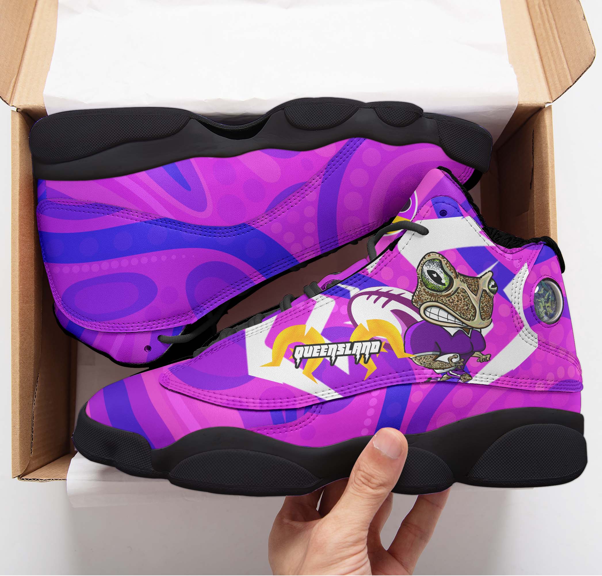 queensland-rugby-league-high-top-basketball-shoes-j13-queensland-naidoc-week-and-aboriginal-flag-state-of-origin-sneakers