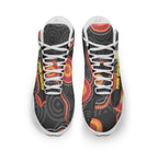 panthers-rugby-high-top-basketball-shoes-j13-panthers-aboriginal-with-rugby-ball-indigenous-style-of-dot-painting-traditional-sneakers