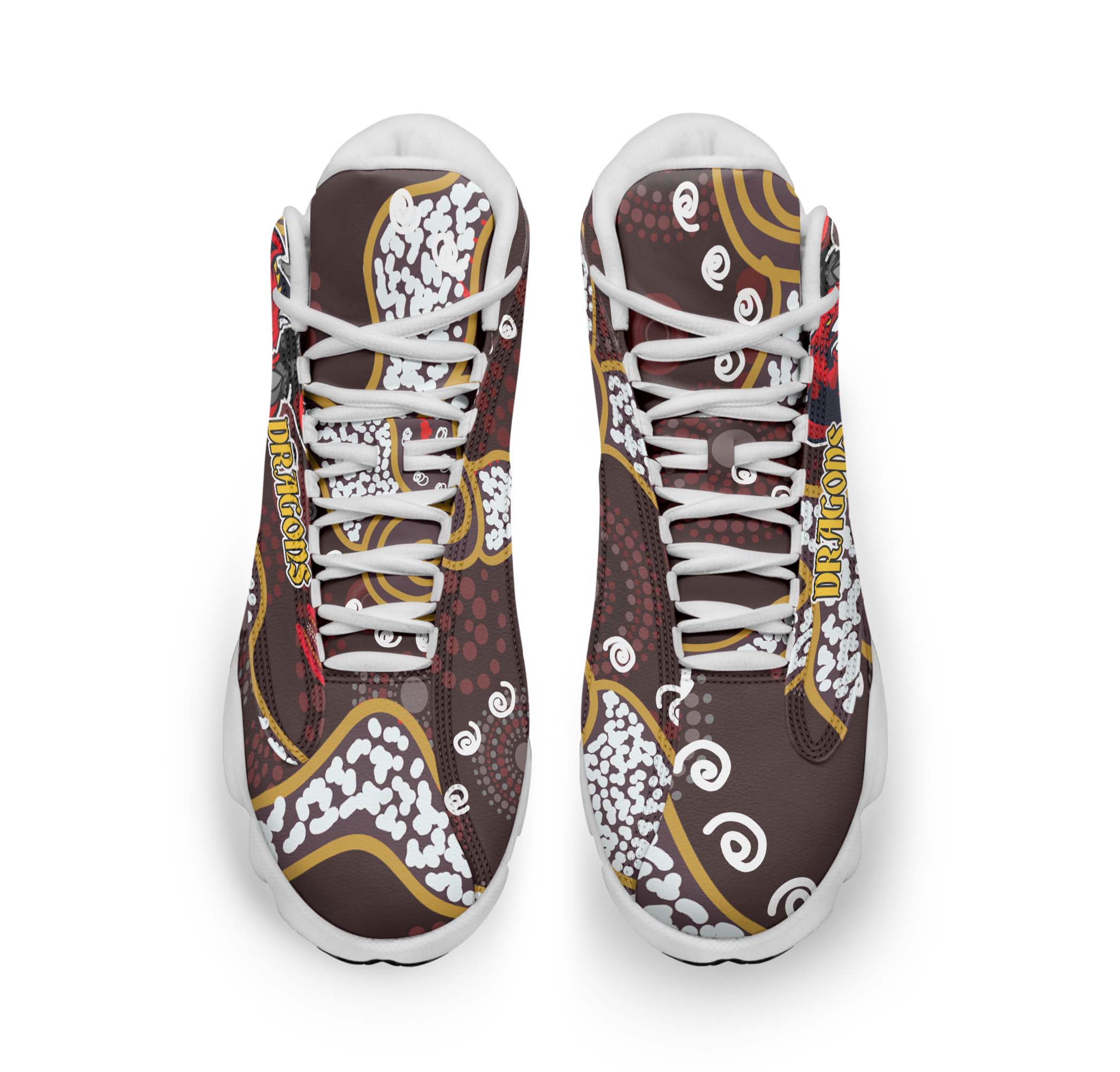 stgeorge-rugby-high-top-basketball-shoes-j13-dragons-with-rugby-ball-and-knight-contemporary-style-of-aboriginal-sneakers