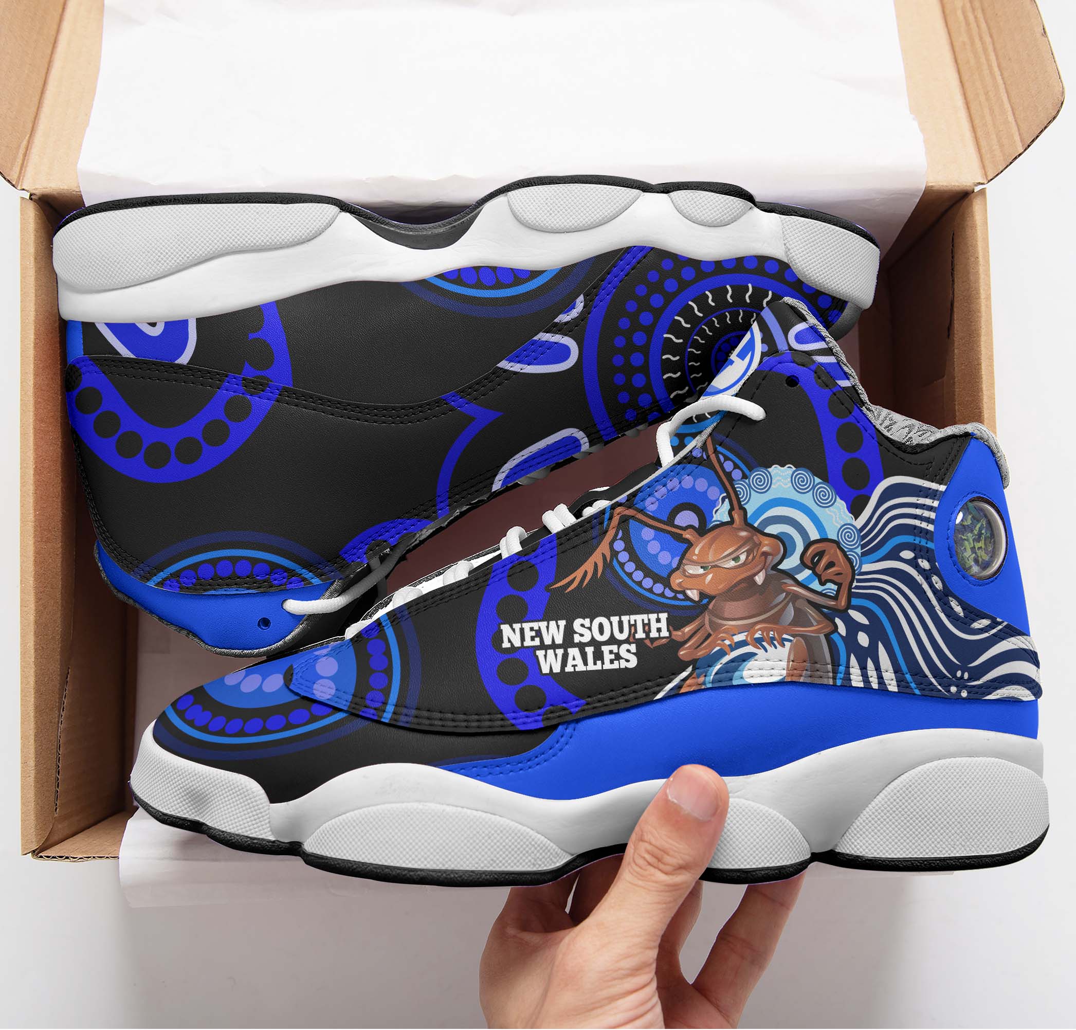 new-south-wales-rugby-high-top-basketball-shoes-j13-new-south-wales-blues-cockroaches-rugby-ball-state-of-origin