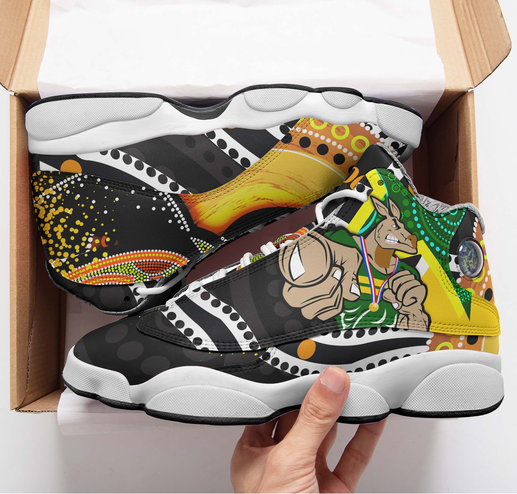 kangaroos-rugby-high-top-basketball-shoes-j13-kangraroo-australian-rugby-league-go-the-roos-indigenous-sneakers-j13