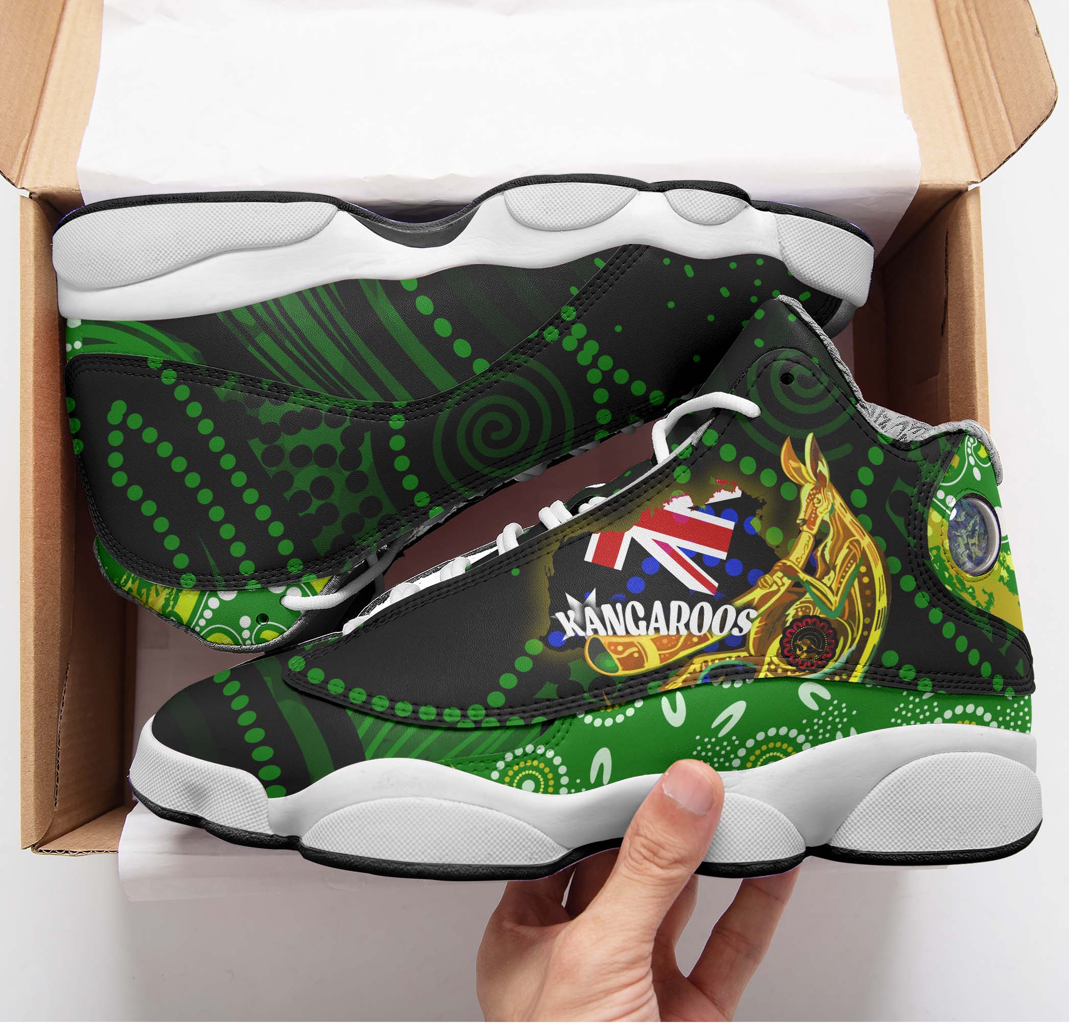 kangaroos-rugby-high-top-basketball-shoes-j13-kangaroo-national-rugby-league-indigenous-dreamtime-sneakers-j13