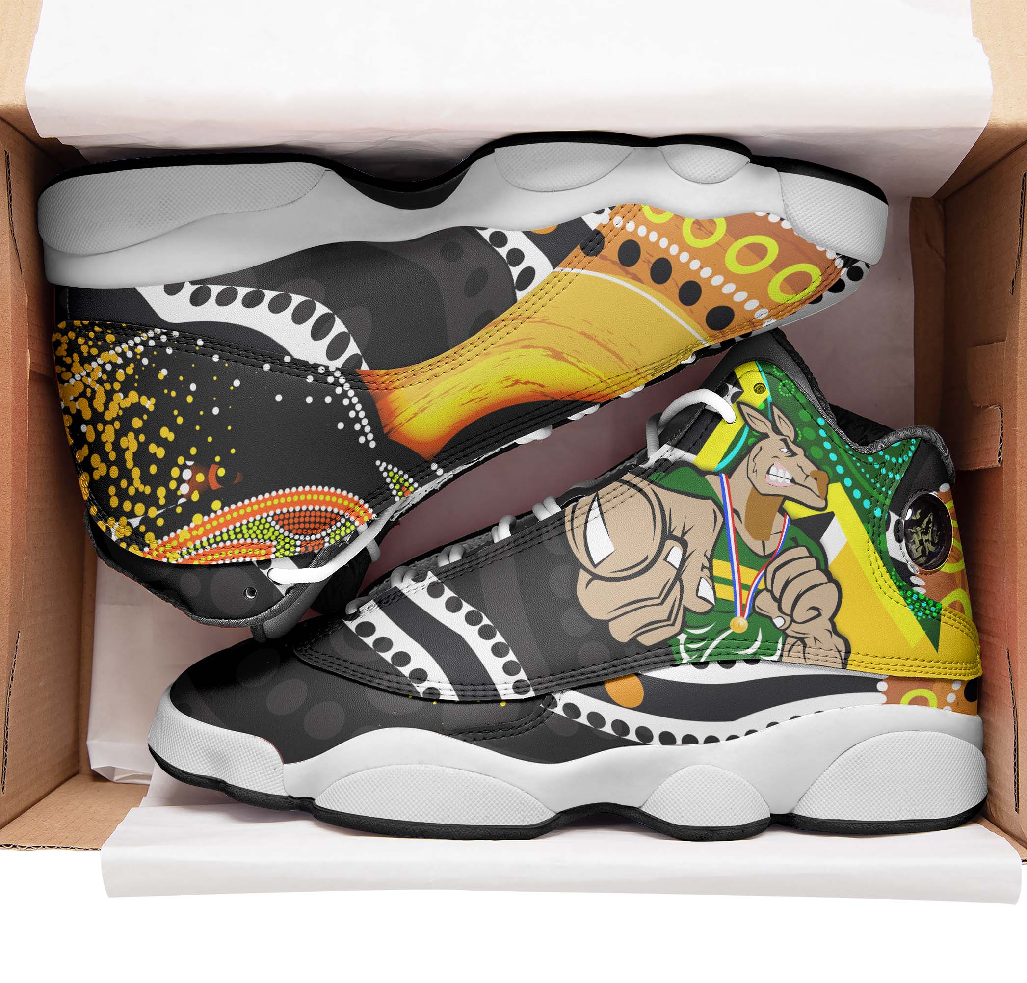 kangaroos-rugby-high-top-basketball-shoes-j13-kangraroo-australian-rugby-league-go-the-roos-indigenous-sneakers-j13