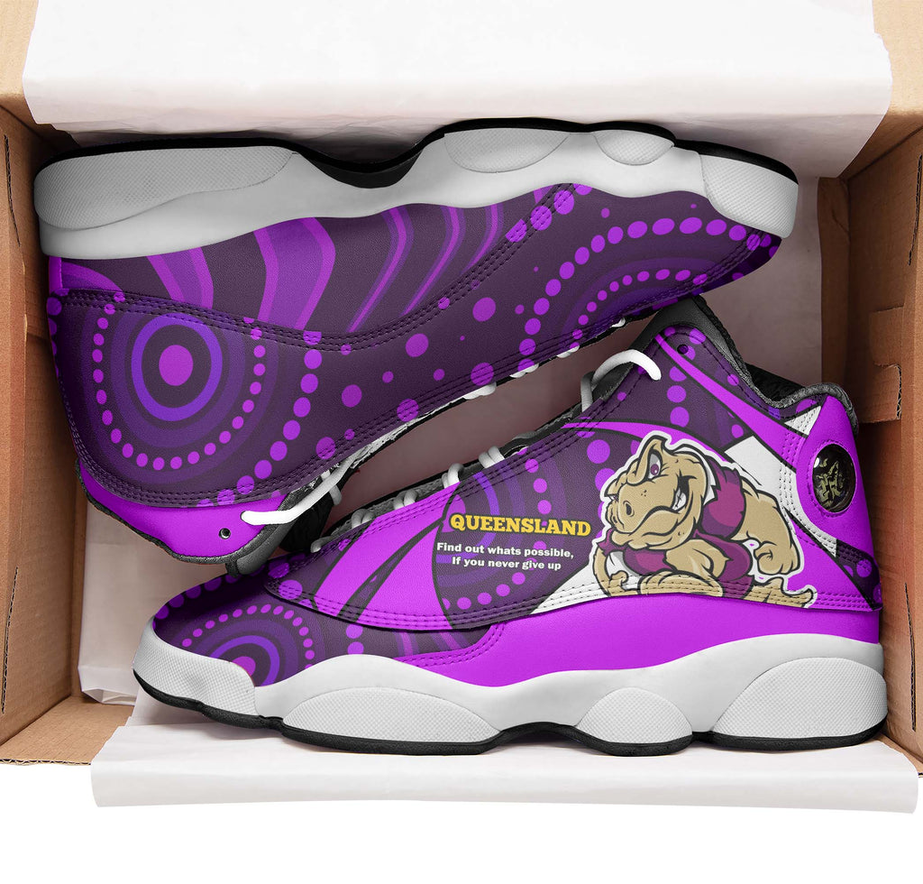 queensland-rugby-league-high-top-basketball-shoes-j13-queensland-maroons-mascot-with-aboriginal-art-state-of-origin