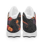 panthers-rugby-high-top-basketball-shoes-j13-panthers-aboriginal-with-rugby-ball-indigenous-style-of-dot-painting-traditional-sneakers